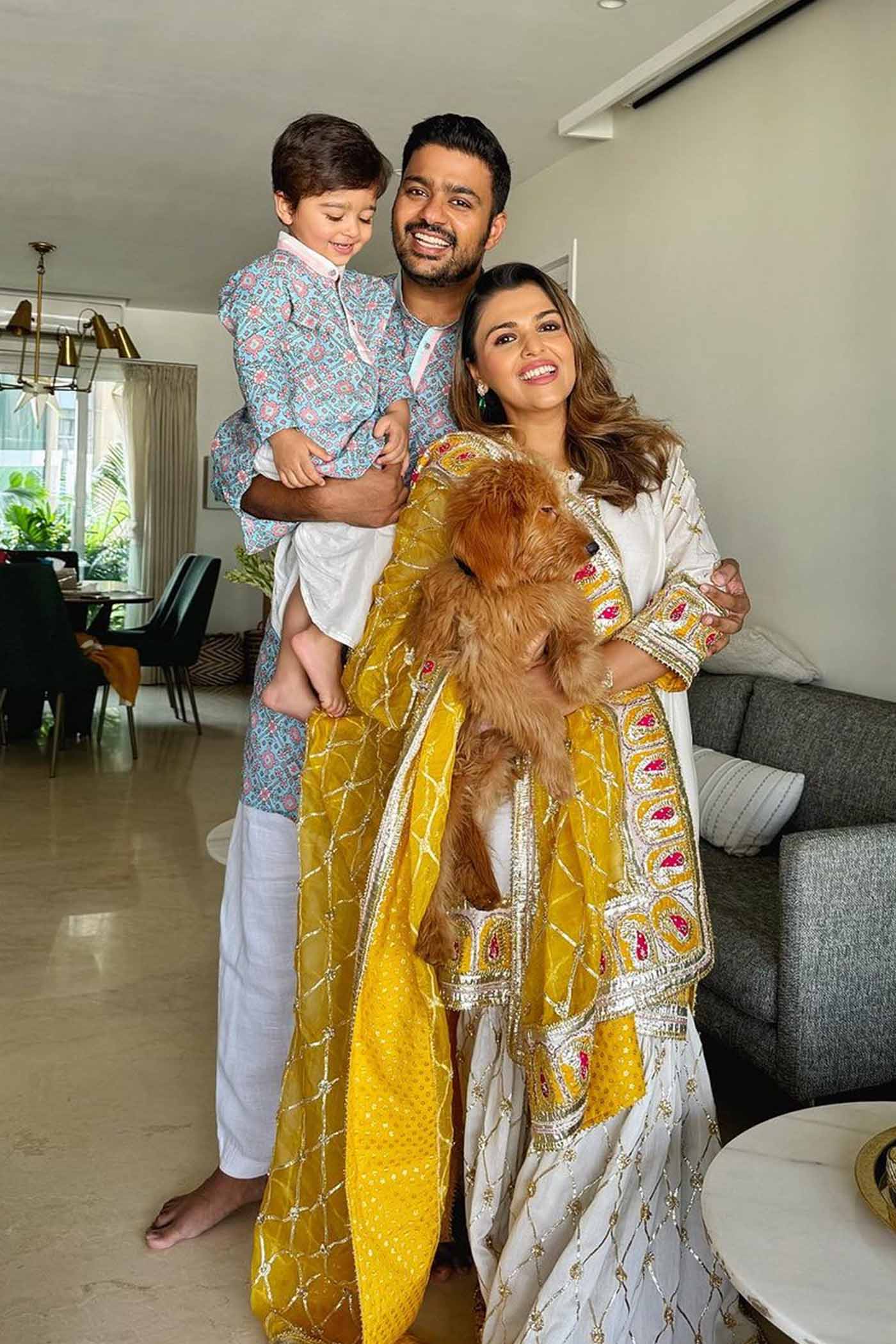 Tina Kakkad In Shabina- Daisy Ivory short kurta with garara and dupatta - Image 3